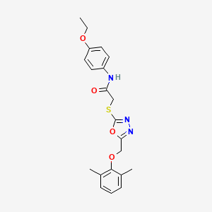 2-({5-[(2,6-dimethylphenoxy)methyl]-1,3,4-oxadiazol-2-yl}sulfanyl)-N-(4-ethoxyphenyl)acetamide