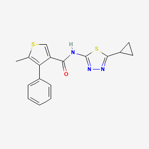 N-(5-cyclopropyl-1,3,4-thiadiazol-2-yl)-5-methyl-4-phenyl-3-thiophenecarboxamide