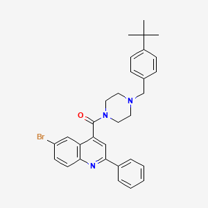 6-bromo-4-{[4-(4-tert-butylbenzyl)-1-piperazinyl]carbonyl}-2-phenylquinoline