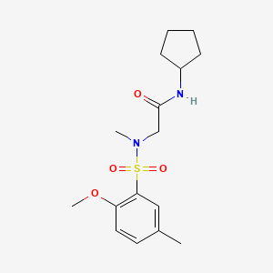 N~1~-cyclopentyl-N~2~-[(2-methoxy-5-methylphenyl)sulfonyl]-N~2~-methylglycinamide