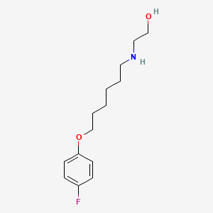 molecular formula C14H22FNO2 B4661024 2-{[6-(4-fluorophenoxy)hexyl]amino}ethanol 