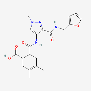 6-({3-[(furan-2-ylmethyl)carbamoyl]-1-methyl-1H-pyrazol-4-yl}carbamoyl)-3,4-dimethylcyclohex-3-ene-1-carboxylic acid