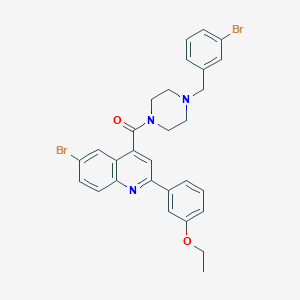 6-bromo-4-{[4-(3-bromobenzyl)-1-piperazinyl]carbonyl}-2-(3-ethoxyphenyl)quinoline