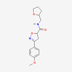 3-(4-methoxyphenyl)-N-(tetrahydro-2-furanylmethyl)-4,5-dihydro-5-isoxazolecarboxamide