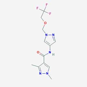 1,3-dimethyl-N-{1-[(2,2,2-trifluoroethoxy)methyl]-1H-pyrazol-4-yl}-1H-pyrazole-4-carboxamide