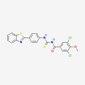 N-({[4-(1,3-benzothiazol-2-yl)phenyl]amino}carbonothioyl)-3,5-dichloro-4-methoxybenzamide