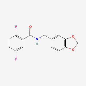 molecular formula C15H11F2NO3 B4661117 N-(1,3-benzodioxol-5-ylmethyl)-2,5-difluorobenzamide 