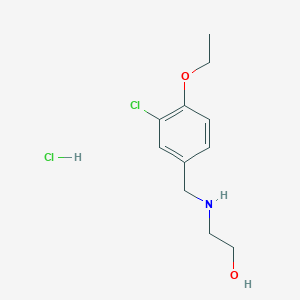 molecular formula C11H17Cl2NO2 B4661124 2-[(3-chloro-4-ethoxybenzyl)amino]ethanol hydrochloride 