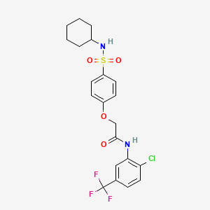 N-[2-chloro-5-(trifluoromethyl)phenyl]-2-{4-[(cyclohexylamino)sulfonyl]phenoxy}acetamide