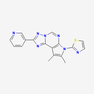 2-[8,9-DIMETHYL-2-(3-PYRIDYL)-7H-PYRROLO[3,2-E][1,2,4]TRIAZOLO[1,5-C]PYRIMIDIN-7-YL]-1,3-THIAZOLE