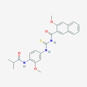 N-({[4-(isobutyrylamino)-3-methoxyphenyl]amino}carbonothioyl)-3-methoxy-2-naphthamide