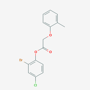 2-bromo-4-chlorophenyl (2-methylphenoxy)acetate