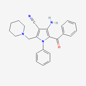 4-amino-5-benzoyl-1-phenyl-2-(1-piperidinylmethyl)-1H-pyrrole-3-carbonitrile