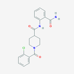 N-[2-(aminocarbonyl)phenyl]-1-(2-chlorobenzoyl)-4-piperidinecarboxamide