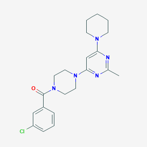 4-[4-(3-Chlorobenzoyl)piperazin-1-YL]-2-methyl-6-(piperidin-1-YL)pyrimidine