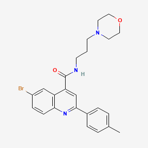 6-bromo-2-(4-methylphenyl)-N-[3-(4-morpholinyl)propyl]-4-quinolinecarboxamide