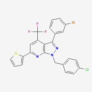 3-(3-bromophenyl)-1-(4-chlorobenzyl)-6-(2-thienyl)-4-(trifluoromethyl)-1H-pyrazolo[3,4-b]pyridine