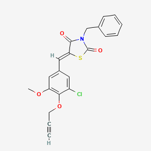 3-benzyl-5-[3-chloro-5-methoxy-4-(2-propyn-1-yloxy)benzylidene]-1,3-thiazolidine-2,4-dione