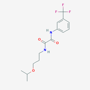 molecular formula C15H19F3N2O3 B4661295 N-(3-isopropoxypropyl)-N'-[3-(trifluoromethyl)phenyl]ethanediamide 