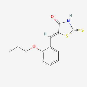 molecular formula C13H13NO2S2 B4661339 5-(2-propoxybenzylidene)-2-thioxo-1,3-thiazolidin-4-one 