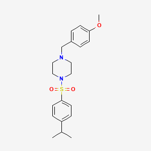 molecular formula C21H28N2O3S B4661362 1-[(4-isopropylphenyl)sulfonyl]-4-(4-methoxybenzyl)piperazine 