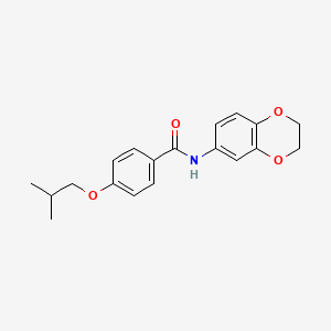 molecular formula C19H21NO4 B4661385 N-(2,3-dihydro-1,4-benzodioxin-6-yl)-4-(2-methylpropoxy)benzamide 