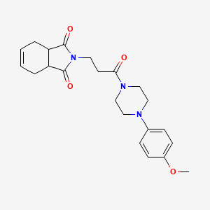 molecular formula C22H27N3O4 B4661395 2-[3-[4-(4-Methoxyphenyl)piperazin-1-yl]-3-oxopropyl]-3a,4,7,7a-tetrahydroisoindole-1,3-dione 