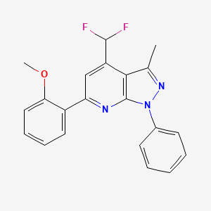 4-(difluoromethyl)-6-(2-methoxyphenyl)-3-methyl-1-phenyl-1H-pyrazolo[3,4-b]pyridine