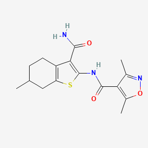 N-[3-(aminocarbonyl)-6-methyl-4,5,6,7-tetrahydro-1-benzothien-2-yl]-3,5-dimethyl-4-isoxazolecarboxamide