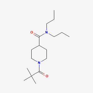 1-(2,2-dimethylpropanoyl)-N,N-dipropyl-4-piperidinecarboxamide