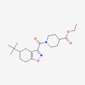 ethyl 1-[(5-tert-butyl-4,5,6,7-tetrahydro-1,2-benzisoxazol-3-yl)carbonyl]-4-piperidinecarboxylate