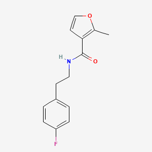 molecular formula C14H14FNO2 B4661515 N-[2-(4-fluorophenyl)ethyl]-2-methylfuran-3-carboxamide 