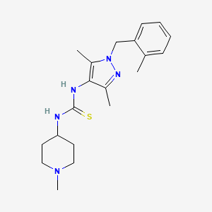 N-[3,5-dimethyl-1-(2-methylbenzyl)-1H-pyrazol-4-yl]-N'-(1-methyl-4-piperidinyl)thiourea