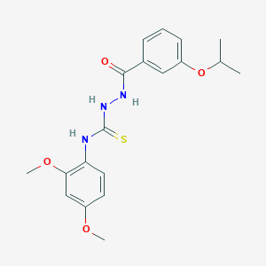 N-(2,4-dimethoxyphenyl)-2-(3-isopropoxybenzoyl)hydrazinecarbothioamide