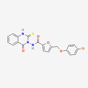 5-[(4-bromophenoxy)methyl]-N-(2-mercapto-4-oxo-3(4H)-quinazolinyl)-2-furamide