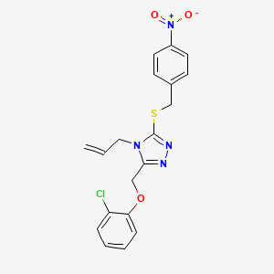 molecular formula C19H17ClN4O3S B4661565 4-allyl-3-[(2-chlorophenoxy)methyl]-5-[(4-nitrobenzyl)thio]-4H-1,2,4-triazole 