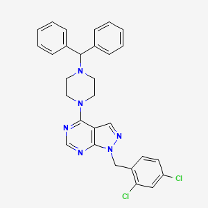 1-(2,4-dichlorobenzyl)-4-[4-(diphenylmethyl)-1-piperazinyl]-1H-pyrazolo[3,4-d]pyrimidine