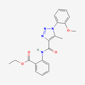 ethyl 2-({[1-(2-methoxyphenyl)-5-methyl-1H-1,2,3-triazol-4-yl]carbonyl}amino)benzoate