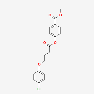 methyl 4-{[4-(4-chlorophenoxy)butanoyl]oxy}benzoate