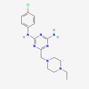 N-(4-chlorophenyl)-6-[(4-ethylpiperazin-1-yl)methyl]-1,3,5-triazine-2,4-diamine