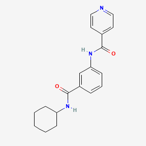 molecular formula C19H21N3O2 B4661611 N-{3-[(cyclohexylamino)carbonyl]phenyl}isonicotinamide 