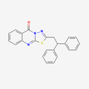 2-(2,2-diphenylethyl)-5H-[1,3,4]thiadiazolo[2,3-b]quinazolin-5-one