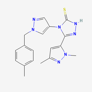 5-(1,3-DIMETHYL-1H-PYRAZOL-5-YL)-4-[1-(4-METHYLBENZYL)-1H-PYRAZOL-4-YL]-4H-1,2,4-TRIAZOL-3-YLHYDROSULFIDE