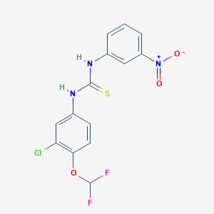 N-[3-chloro-4-(difluoromethoxy)phenyl]-N'-(3-nitrophenyl)thiourea