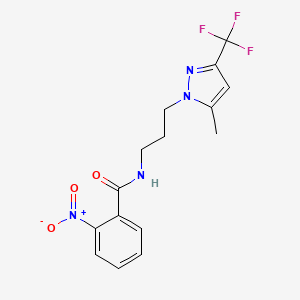 N-{3-[5-methyl-3-(trifluoromethyl)-1H-pyrazol-1-yl]propyl}-2-nitrobenzamide