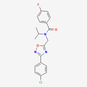 N-{[3-(4-chlorophenyl)-1,2,4-oxadiazol-5-yl]methyl}-4-fluoro-N-isopropylbenzamide