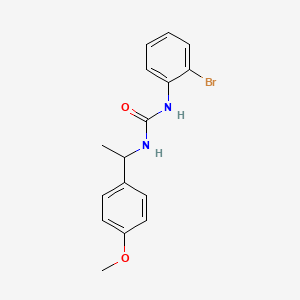 molecular formula C16H17BrN2O2 B4661674 N-(2-bromophenyl)-N'-[1-(4-methoxyphenyl)ethyl]urea 