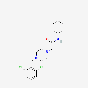 molecular formula C23H35Cl2N3O B4661691 N-(4-tert-butylcyclohexyl)-2-[4-(2,6-dichlorobenzyl)-1-piperazinyl]acetamide 