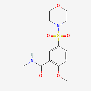 molecular formula C13H18N2O5S B4661697 2-methoxy-N-methyl-5-(4-morpholinylsulfonyl)benzamide 