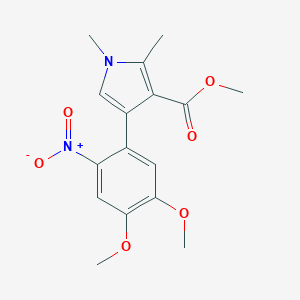 B046617 1,2-Dimethyl-3-methoxycarbonyl-4-(2-nitro-4,5-dimethoxyphenyl)pyrrole CAS No. 117648-83-6